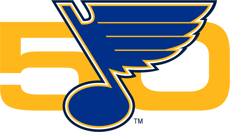 St. Louis Blues 2016 17 Anniversary Logo 02 iron on paper